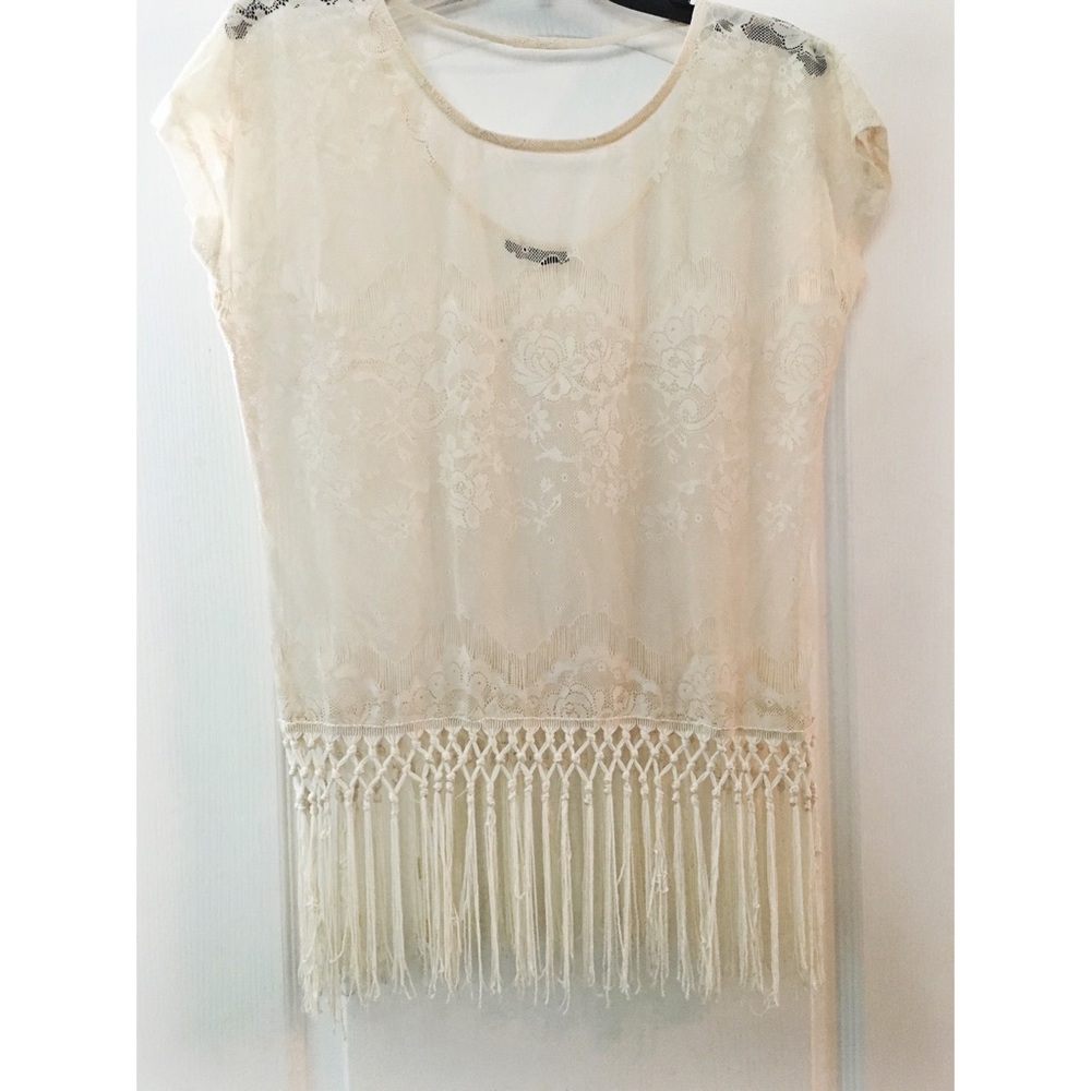 Boho macrame-style shirt